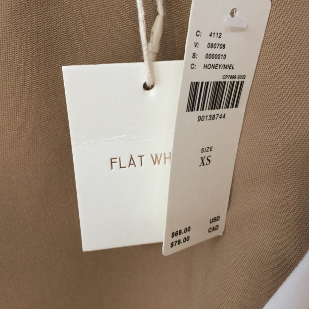 Anthropologie Flay White Brown and White Crop Top - Picture 5 of 16